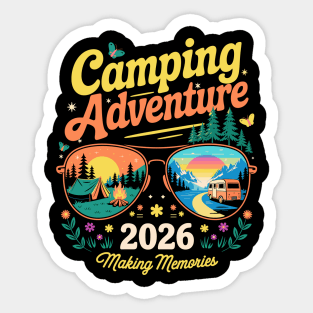 Camping Adventure Life Men Women Kids Family Squad Matching Sticker
